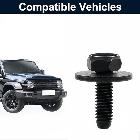 8Pcs M8-1.25 x 20mm Car Skid Plate Bolts,Carbon Steel Hex Head Splash Shield Cover Bolt,Compatible with Toyota 4Runner Tacoma Tundra Sequoia FJ Cruiser,Replaces 90080-11373 Suspension Crossmember Bolt in Kuwait
