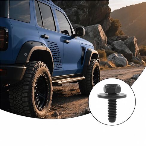8Pcs M8-1.25 x 20mm Car Skid Plate Bolts,Carbon Steel Hex Head Splash Shield Cover Bolt,Compatible with Toyota 4Runner Tacoma Tundra Sequoia FJ Cruiser,Replaces 90080-11373 Suspension Crossmember Bolt in Kuwait