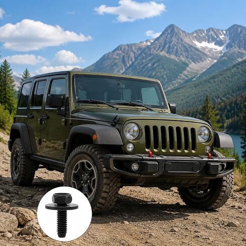 8Pcs M8-1.25 x 20mm Car Skid Plate Bolts,Carbon Steel Hex Head Splash Shield Cover Bolt,Compatible with Toyota 4Runner Tacoma Tundra Sequoia FJ Cruiser,Replaces 90080-11373 Suspension Crossmember Bolt in Kuwait