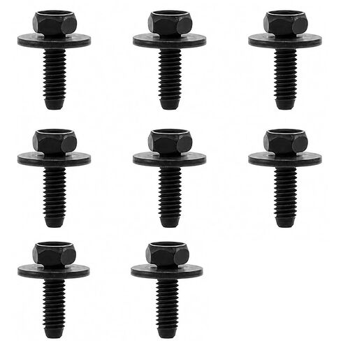 8Pcs M8-1.25 x 20mm Car Skid Plate Bolts,Carbon Steel Hex Head Splash Shield Cover Bolt,Compatible with Toyota 4Runner Tacoma Tundra Sequoia FJ Cruiser,Replaces 90080-11373 Suspension Crossmember Bolt in Kuwait