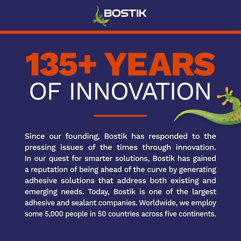 BOSTIK شديد التحمل 10.1 أونصة غراء لاصق للبناء الممتاز | الدرجة المهنية | استخدام متعدد الاستخدامات على مفاصل الخشب الرطبة والجافة | لتركيب الخشب والجدران الجافة وألواح الرغوة والمزيد | 1 خرطوشة in Kuwait