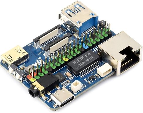 Waveshare CM5-NANO-B Mini Expansion Board,with pre-soldered Headers | Compatible with Raspberry Pi Compute Module 5,Same Size As The CM5,4K HDMI,USB 3.2,Gigabit, dual MIPI interfaces in Kuwait