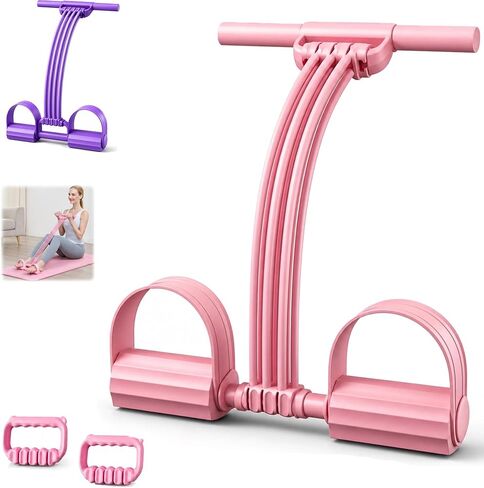Pedal Resistance Band with Handle Upgraded 8-Tube Resistance Bands with Handles Set, 3-in-1 Multifunctional Chest Expander, Back Puller and Stretching Rope,Detachable Pedal Exerciser for Home in Kuwait