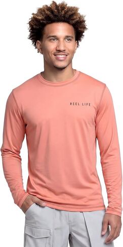 قميص Reel Life طويل الأكمام من الأشعة فوق البنفسجية - قميص جاكس بيتش للرجال طويل الأكمام للحماية من الشمس، خفيف الوزن وسريع الجفاف بعامل حماية من أشعة الشمس 50+ in Kuwait
