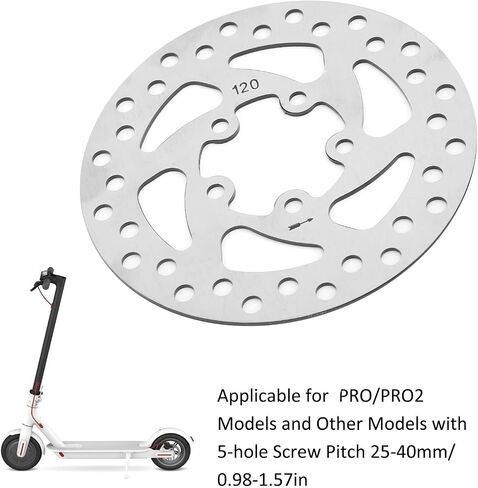 120mm Bike Disc Brake Rotor with 5 Bolts Modification Brake Parts | Stainless Steel Bicycle Brake Disk for PRO PRO2 Electric Scooter in Kuwait