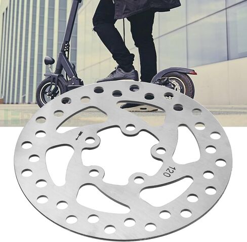 120mm Bike Disc Brake Rotor with 5 Bolts Modification Brake Parts | Stainless Steel Bicycle Brake Disk for PRO PRO2 Electric Scooter in Kuwait