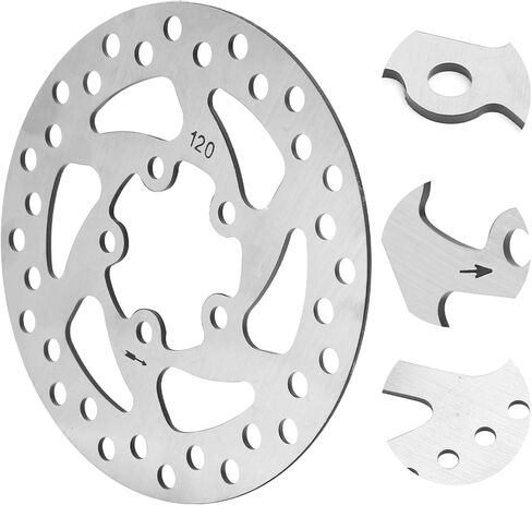 120mm Bike Disc Brake Rotor with 5 Bolts Modification Brake Parts | Stainless Steel Bicycle Brake Disk for PRO PRO2 Electric Scooter in Kuwait