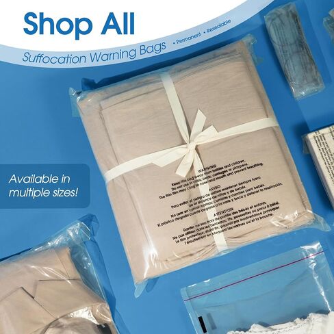 Spartan Industrial - 18" X 24" (100 Count) Self Seal Clear Poly Bags with Suffocation Warning for Packaging, T Shirts - Permanent Adhesive in Kuwait