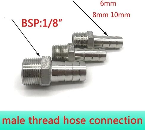 Plumbing connection 304 Stainless Steel 1/2" BSP Male Threaded Fitting Hose 15MM Plumbing Pipe in Kuwait