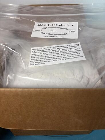 Dot Red Ultra White Athletic Field Marker Lime - All Natural - Will Not Burn Turf or Skin - 100% Limestone Calcium Carbonate in Kuwait