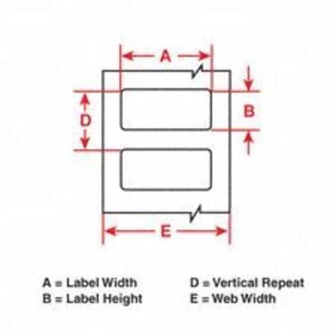 Brady THT-18-483-3 3" Width x 1" Height, B-483 Ultra Aggressive Polyester, Gloss Finish White Thermal Transfer Printable Label (3000 per Roll) in Kuwait