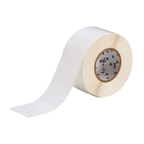 Brady THT-18-483-3 3" Width x 1" Height, B-483 Ultra Aggressive Polyester, Gloss Finish White Thermal Transfer Printable Label (3000 per Roll) in Kuwait