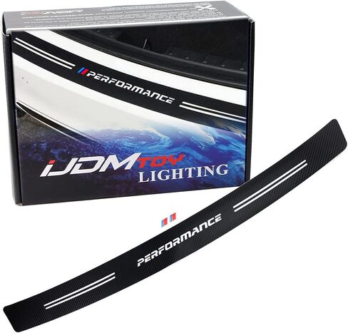 iJDMTOY Black Carbon Fiber Pattern Rear Trunk Protection Decal Compatible with X1 X2 X3 X4 X5 X6, etc in Kuwait