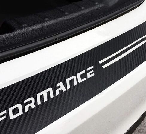 iJDMTOY Black Carbon Fiber Pattern Rear Trunk Protection Decal Compatible with X1 X2 X3 X4 X5 X6, etc in Kuwait