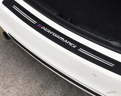 iJDMTOY Black Carbon Fiber Pattern Rear Trunk Protection Decal Compatible with X1 X2 X3 X4 X5 X6, etc in Kuwait