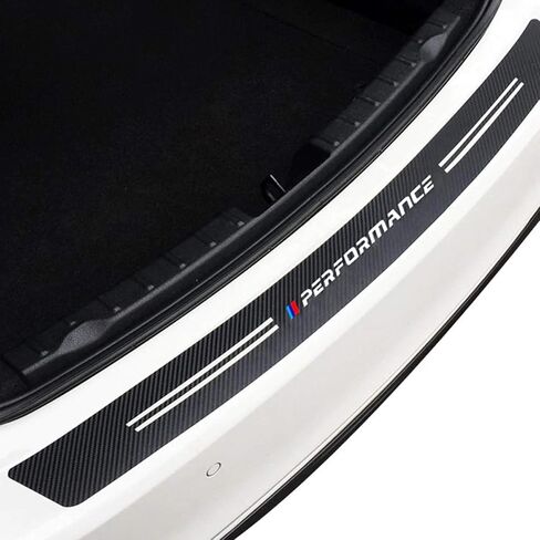 iJDMTOY Black Carbon Fiber Pattern Rear Trunk Protection Decal Compatible with X1 X2 X3 X4 X5 X6, etc in Kuwait