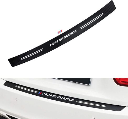 iJDMTOY Black Carbon Fiber Pattern Rear Trunk Protection Decal Compatible with X1 X2 X3 X4 X5 X6, etc in Kuwait