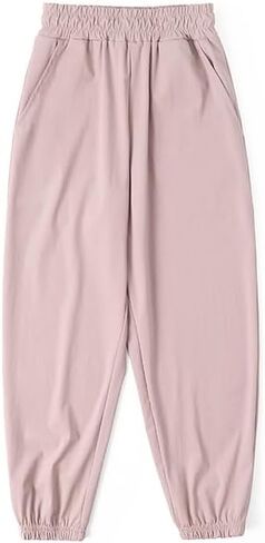 Girls Boys Pants Quick Dry Baggy Kids Linen Joggers 5-12Y in Saudi Arabia