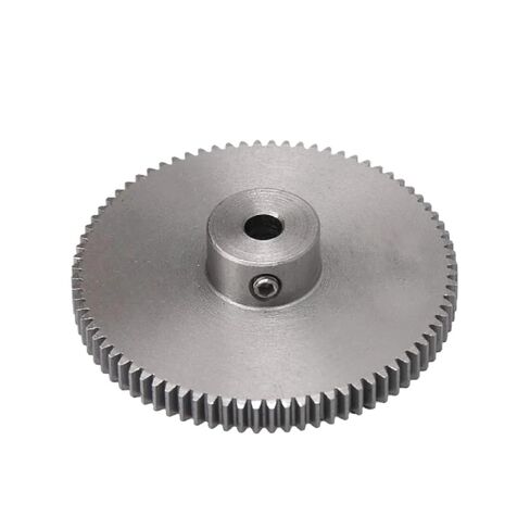 Steel Heavy Duty Motor Pinion Gear 41x10x4MM Black 80 Teeth Motor Metal Steel Gear Wheel 0.5 Modulus Top Screws in Saudi Arabia