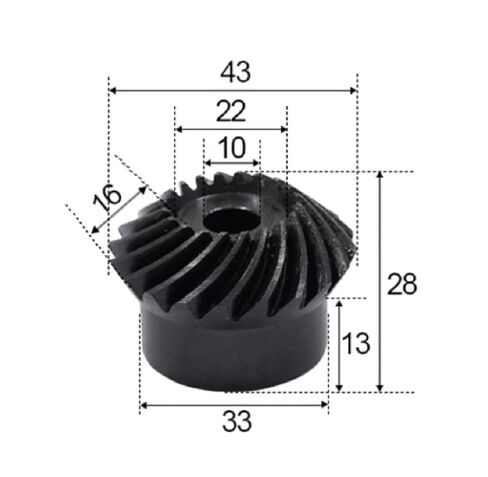 Steel Heavy Duty Motor Pinion Gear 2pcs 2M-20T/20T Precision Spiral Bevel Gear Helical Gear-Diameter 43mm Hole D 10mm in Saudi Arabia