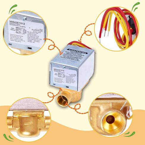 for Honeywell Zone Valve, V8043e1012 Zone Valve Honeywell,3/4" Sweat Connection, 2-Way 4-Wire Thermostat Control and An End Switch for Boilers/Hydronic Heating System in Saudi Arabia