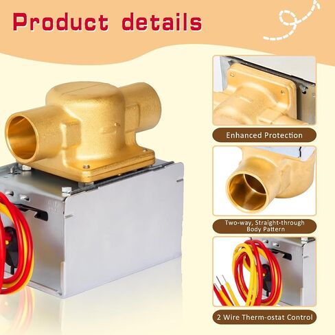 for Honeywell Zone Valve, V8043e1012 Zone Valve Honeywell,3/4" Sweat Connection, 2-Way 4-Wire Thermostat Control and An End Switch for Boilers/Hydronic Heating System in Saudi Arabia