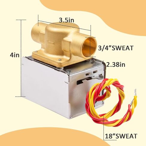 for Honeywell Zone Valve, V8043e1012 Zone Valve Honeywell,3/4" Sweat Connection, 2-Way 4-Wire Thermostat Control and An End Switch for Boilers/Hydronic Heating System in Saudi Arabia