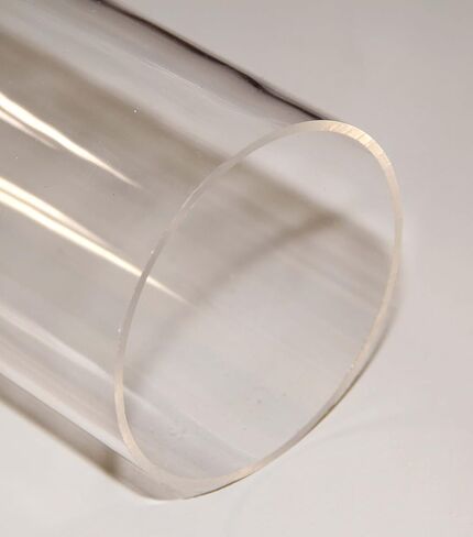 Clear Transparent acrylic Plastic Pipe tube 4.5" OD 114 mm 1 footlong Fits 4" PVC fittings in Saudi Arabia