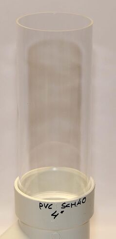 Clear Transparent acrylic Plastic Pipe tube 4.5" OD 114 mm 1 footlong Fits 4" PVC fittings in Saudi Arabia