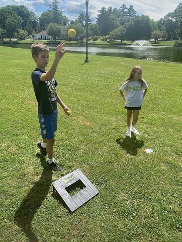 RampShot BOUNCE- Played Outdoors, Indoors, Yard, Beach, Tailgate, Park - Includes 2 Balls, Stickers and Rule Book - Great Family Game in Saudi Arabia