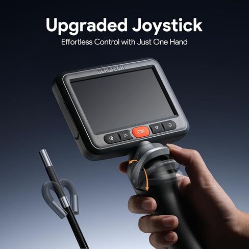 DepStech في اتجاهين مفصلية borescope مع تحوطي Upgrade ، شاشة IPS HD 5 "، Slim 0.24" مع الخفيفة ، 5 أقدام مرنة ، منظار السيارات IP67 للاستخدام الصناعي والمنزل in Kuwait