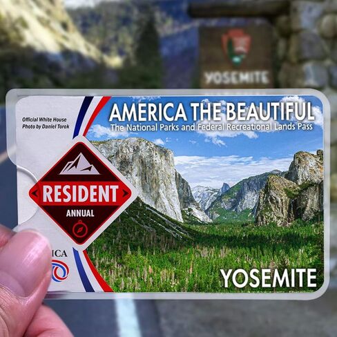America The Beautiful Pass Sleeve, National Park Pass Card Cover, Yosemite in Saudi Arabia