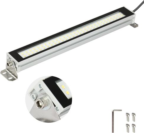 آلة صناعية LED أنبوب ضوء 12W 1440LM، 17.2In 6500K DC 24V CNC Machine Work Light IP67 إضاءة مقاومة للماء LED للانفجار بدون قابس in Kuwait