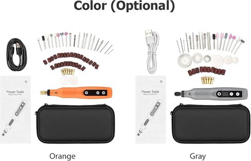 Mini Cordless Grinder USB Rechargeable Electric Drill 5 Speed for Cutting Engraving Polishing Kit with Multiple Attachments for DIY Enthusiasts (Grey) in Kuwait