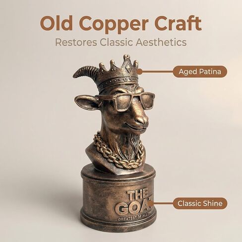 Goat Trophy 6.7" The Goat Funny Trophy Award for World Cup Fantasy Football, Sports Office Team MVP, Best Player Trophy, Achievement Gift, Fan Collectible in Kuwait