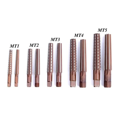 MT1-MT5 High Speed Steel Morse Taper Reamer, Fine/Rough Edge Hand Reamer for Milling Finishing Cutter Tool(MT1(Fine Rough)) in Kuwait