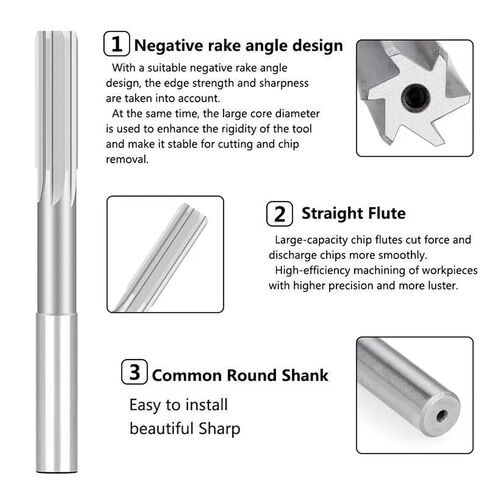 HSS Machine H8 1.0-12mm Chucking Flute Common Round Shank Tool 1Pcs(H8 4.0mm) in Kuwait