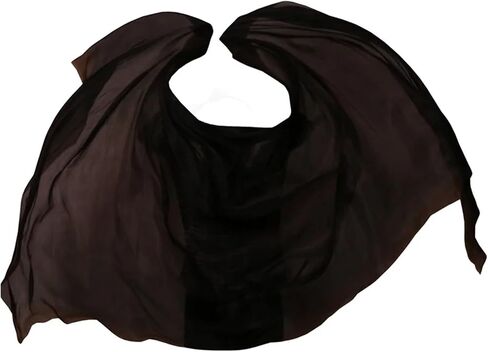 Women's Silk Belly Dance Scarf Real Silk Belly Dance Veil Shawl Women Scarf Costume Accessory Handmade Dyed Pure Silk Veil For performance competitions(Color 8-YE,L- 270X114cm) in Kuwait