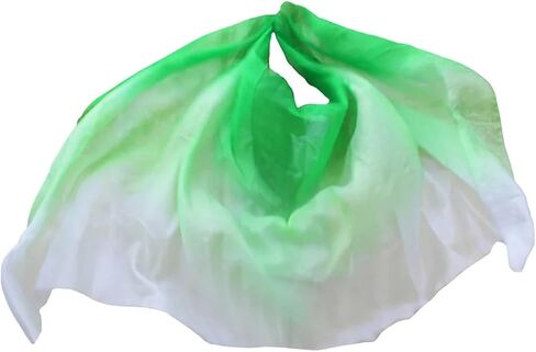 Women's Silk Belly Dance Scarf Real Silk Belly Dance Veil Shawl Women Scarf Costume Accessory Handmade Dyed Pure Silk Veil For performance competitions(Color 3-YE,M- 250X114cm) in Kuwait