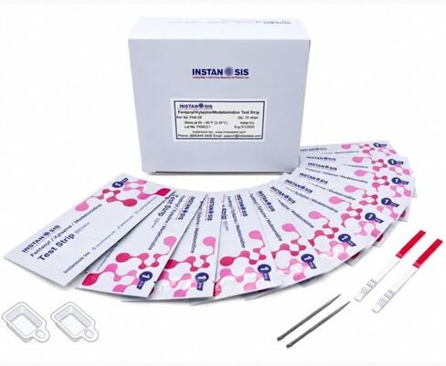 3-in-1 Fentanyl/Xylazine/Medetomidine Test Kits for Liquid, Pills & Powder Substances, 5 Count, Made in USA, Upgraded Version with Sampling and Preparation Tools Included in Kuwait