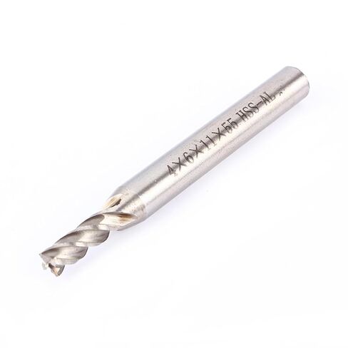 ZJchao End Milling Cutters, End Milling Cutter Set 4 Mm-12 Mm HSS CNC Straight Shank 4 Flute Drill Bits For Data Processing Center CNC Carving in Kuwait