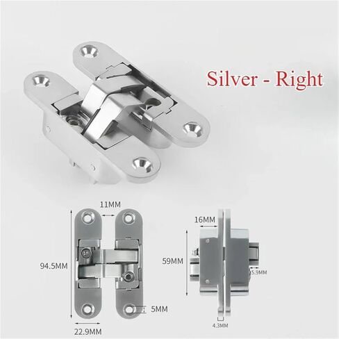 Invisible Door Hinge Concealed 3D Adjustable Hidden Cross Outward Opening Installation 1Pcs in Kuwait