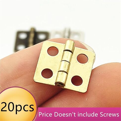 Mini Heavy Duty Case Dollhouse Cabinet Door Small Hinge Furniture Fittings Decoration 20Pcs(Bronze 20pcs) in Kuwait