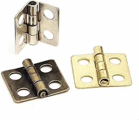 Mini Heavy Duty Case Dollhouse Cabinet Door Small Hinge Furniture Fittings Decoration 20Pcs(Bronze 20pcs) in Kuwait