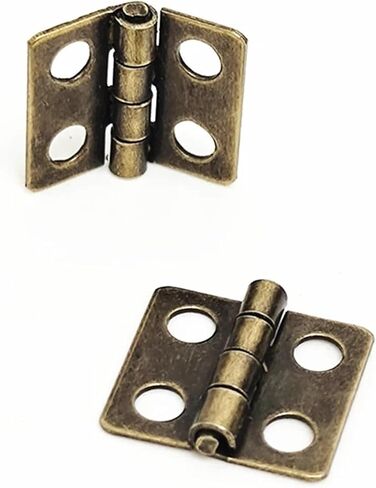 Mini Heavy Duty Case Dollhouse Cabinet Door Small Hinge Furniture Fittings Decoration 20Pcs(Bronze 20pcs) in Kuwait