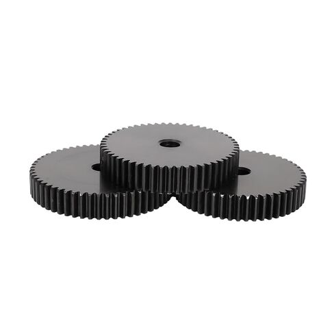 Steel Heavy Duty Motor Pinion Gear Pinion Gear 1M-56T/57T/58T/59T/60T/61T/62T/63T/64T/65T/66T Carbon Steel Blackening Motor Teeth Pitch 3.14mm(1M66T (Bore 8mm)) in Kuwait