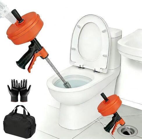 50 FT Double Mode Drain Snake Tools, 14-in-1 Drain Auger for Sink and Drain Unblocking, Plumbing Snake for Kitchen, Bathrom and Shower Sink, Snake for Real DYIs【2026 Upgraded】 in Kuwait