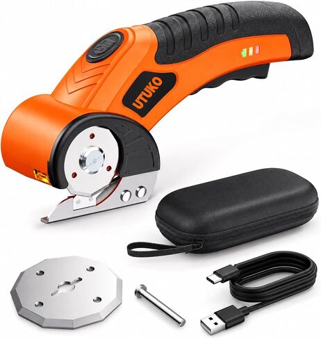 Electric Cardboard Cutter – Upgraded High-Power 800RPM Brushless Motor, 3500mAh Cordless Rechargeable Electric Scissors, Heavy Duty Box Cutter for Cardboard, Carton in Kuwait