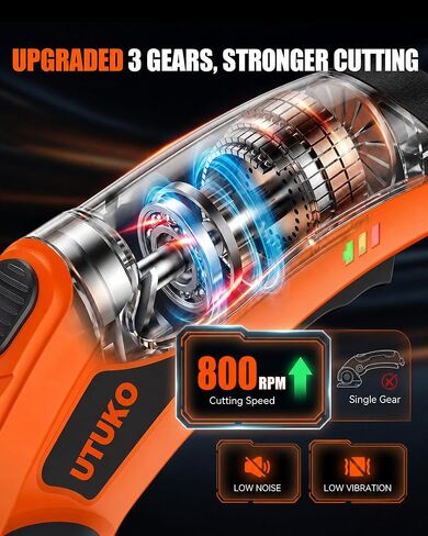 Electric Cardboard Cutter – Upgraded High-Power 800RPM Brushless Motor, 3500mAh Cordless Rechargeable Electric Scissors, Heavy Duty Box Cutter for Cardboard, Carton in Kuwait