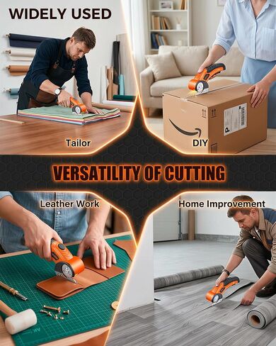 Electric Cardboard Cutter – Upgraded High-Power 800RPM Brushless Motor, 3500mAh Cordless Rechargeable Electric Scissors, Heavy Duty Box Cutter for Cardboard, Carton in Kuwait